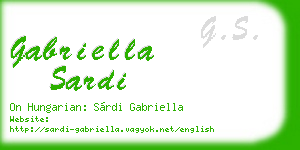 gabriella sardi business card